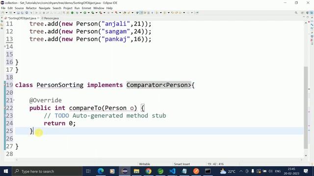 TreeSet custom sorting of Object in java || Shyam Sundar смотреть онлайн