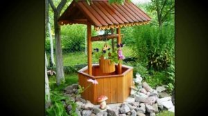 Колодец на даче. Красивые садовые колодцы.