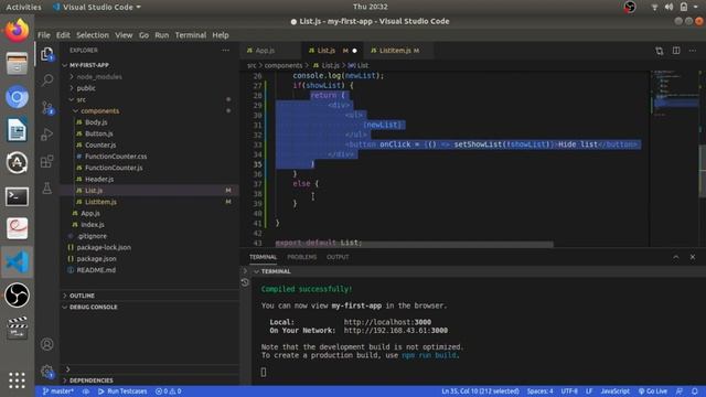 React JS tutorial for beginners | 10 - Conditional rendering in React смотреть онлайн