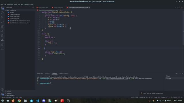 Java - Static Methods and Members смотреть онлайн