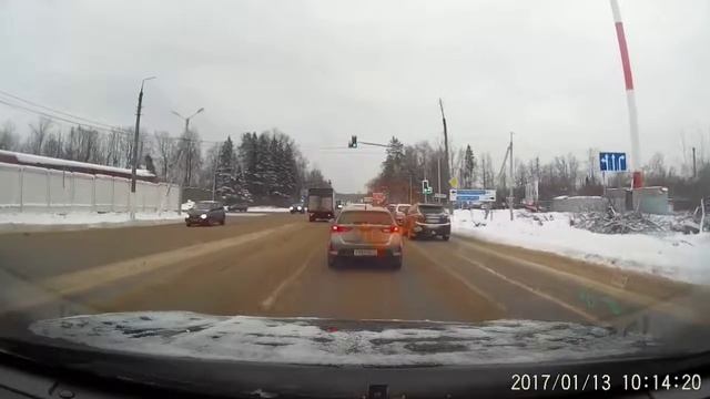 Дорога Истра - Дедовск 13.01.2016 смотреть онлайн