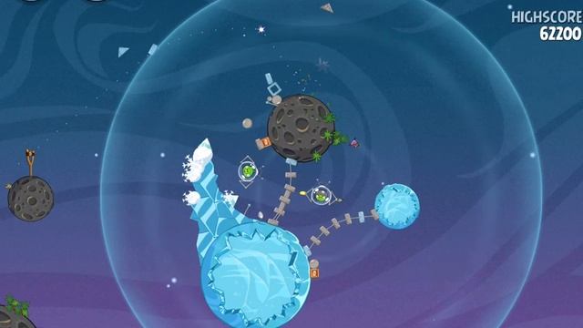 Прохождение Angry Birds Space. Эпизод Cold Cuts. Уровень 2-13 смотреть онлайн