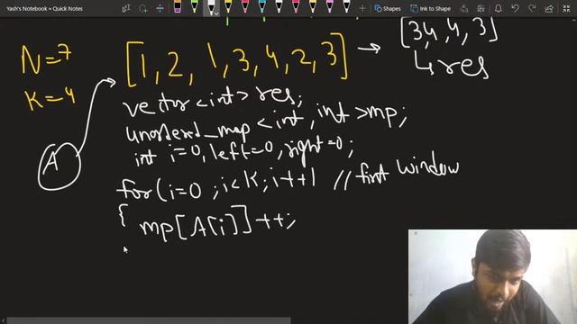 Count distinct elements in every window | Problem of the Day 16/10/21 | Yash Dwivedi смотреть онлайн