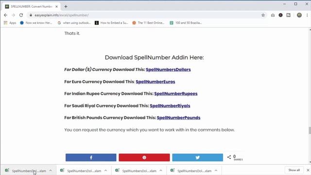 SPELLNUMBER: Convert Numbers to Words in Dollars, Rupee, Euros, Riyals in Excel No Macro - No Codin смотреть онлайн