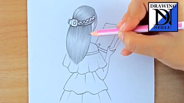 How to draw a Girl reading book -Drawing easy || Pencil sketch for beginner || Drawing tutorial смотреть онлайн