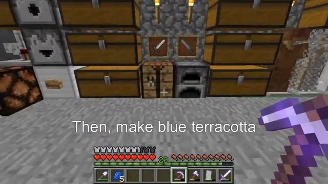 Minecraft Survival: How to Make Blue Glazed Terracotta смотреть онлайн