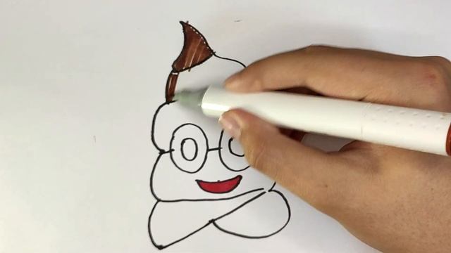 How to draw a poop - kakashka rasm qanday chiziladi - Как нарисовать какашка смотреть онлайн