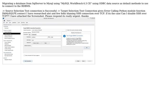 Databases: Error Calling Python module function DbMySQLFE.connect смотреть онлайн