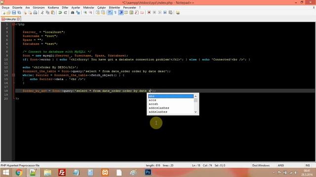 PHP Order By Date смотреть онлайн