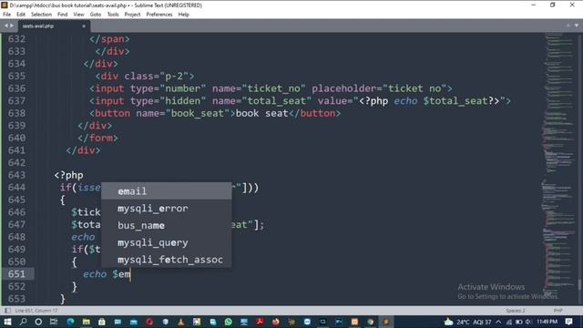 57. Creating Seat Booking | Part - 4 | PHP, MySQL (XAMPP Server) | Backend Online Bus Booking смотреть онлайн