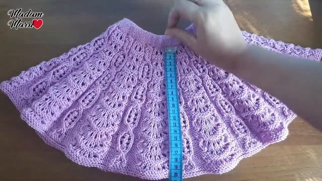 Юбочка для девочки Узор 187 Круговое вязание.Экспресс МК смотреть онлайн