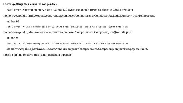 Cron not working and Cron log showing Fatal error: Allowed memory size of 33554432 bytes exhausted смотреть онлайн