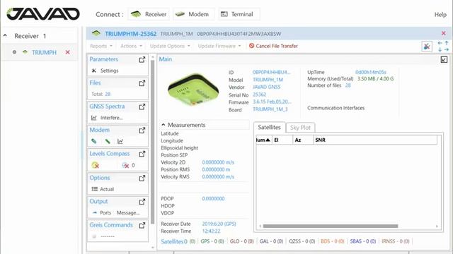 JAVAD Update Firmware смотреть онлайн