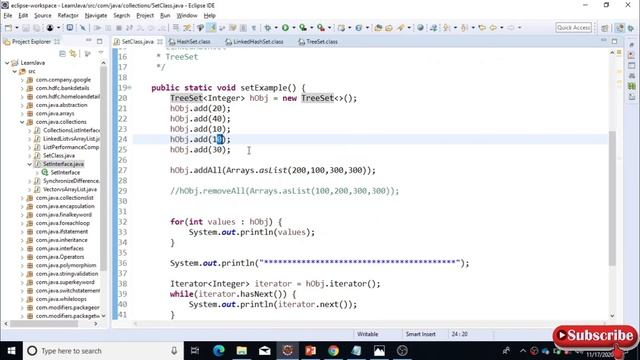 9. Difference between set classes in Java?(Hashset vs LinkedHashset vs Treeset) смотреть онлайн