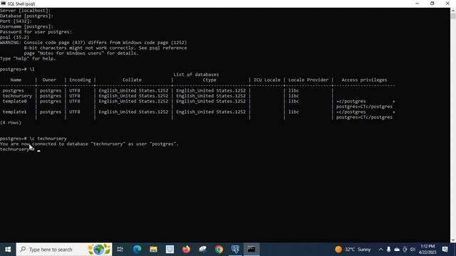 Create database schema using sql shell(psql) command prompt in postgreSQL - PostgreSQL Tutorial смотреть онлайн