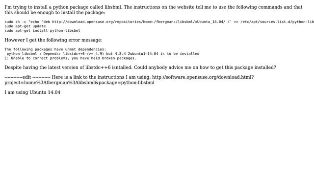 Unix & Linux: Problem installing package for python смотреть онлайн