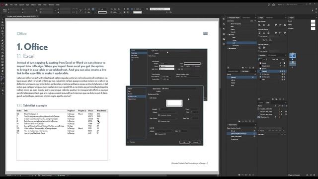 Import from Excel to InDesign (incl. Table Styles) смотреть онлайн