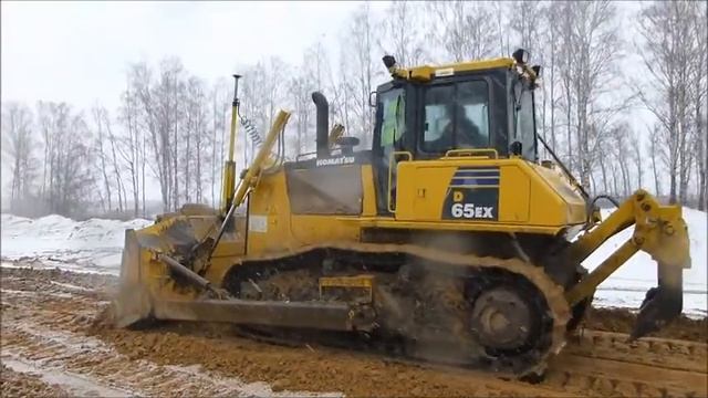 Бульдозер Komatsu D65EX с САУ MOBA 3D-GS смотреть онлайн