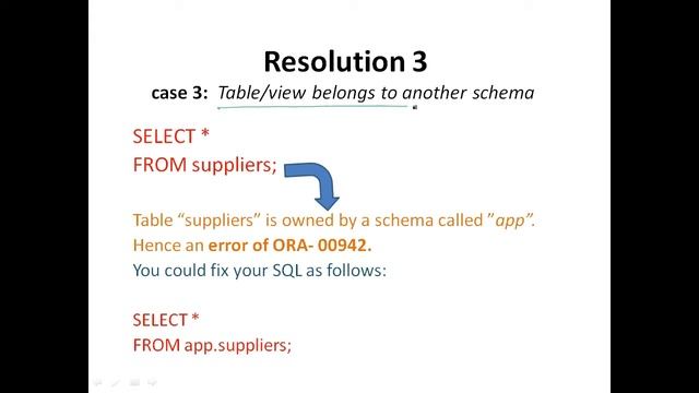 ORA-00942: table or view does not exist смотреть онлайн
