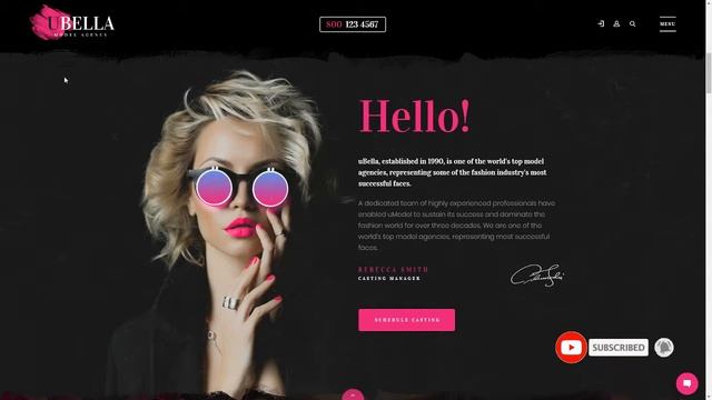 UBella - Model Agency WordPress Theme Ricki Jaden смотреть онлайн
