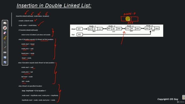 27 S04 L27 Insert node in Doubly Linked List Algo смотреть онлайн