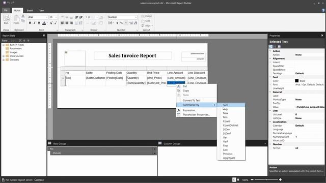 How to create Aggregates using group footers in SQL Server Report Builder смотреть онлайн