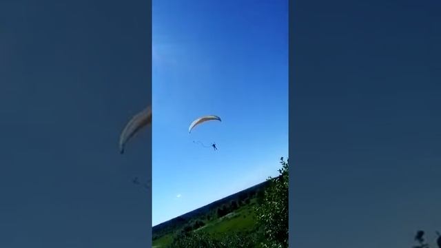 Затяжка параплана руками