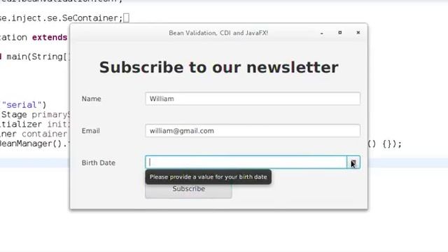 JavaFX application using Bean Validation and CDI 2 смотреть онлайн