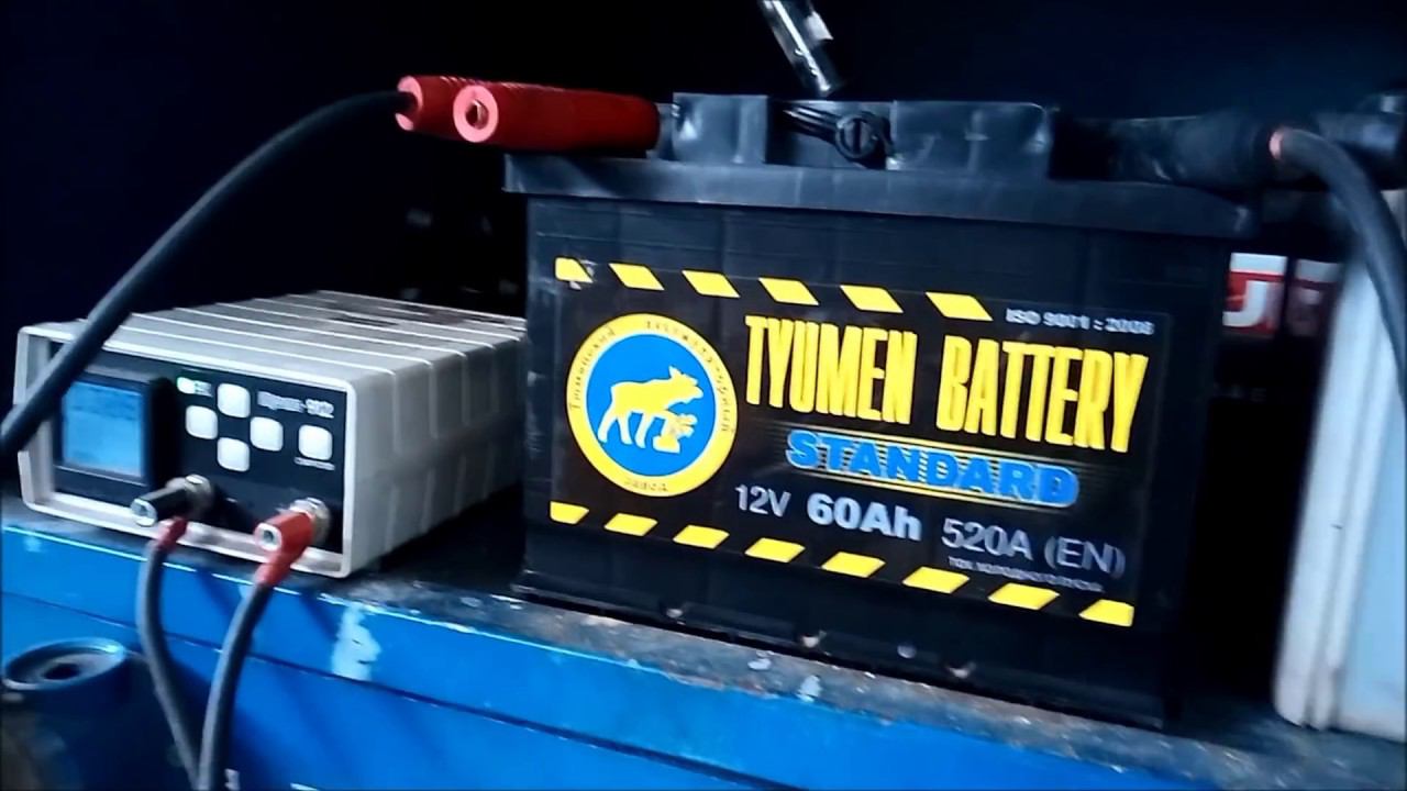 Заряд полностью разряженного аккумулятора TYUMEN BATTERY Standart смотреть онлайн