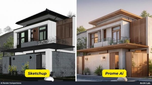 AI render comparisons : PromeAi vs MnmlAI vs lookxAI vs diffusionAi | Ai for Architecture
