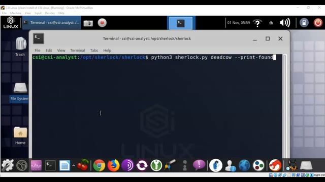 Find Social Media Accounts Using Sherlock in CSI Linux смотреть онлайн