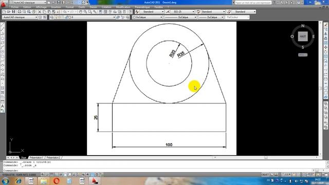 AutoCAD 2 D Exemple 1 смотреть онлайн