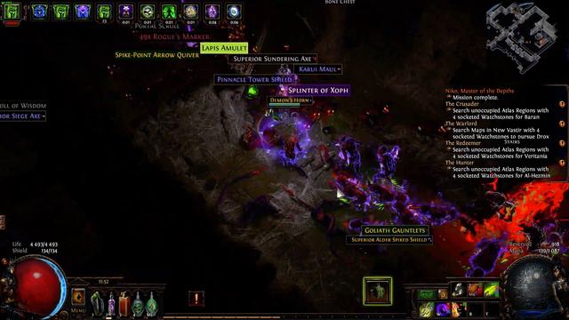Path of Exile - Pathfinder - Caustic Arrow Poison DOT - 3 EXALT build COST - Heist League смотреть онлайн
