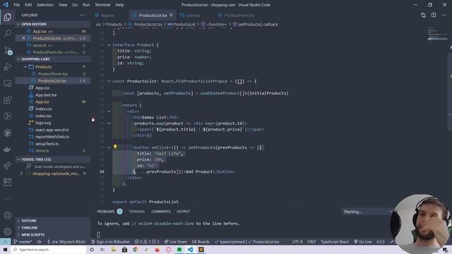 Learn React, Redux and Typescript in 2021 - Shopping Cart Example - Redux Basics And First Slice #2 смотреть онлайн