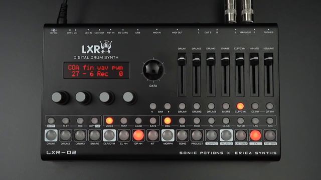 Sonic Potions X Erica Synths LXR-02 Drum Synthesizer Demo