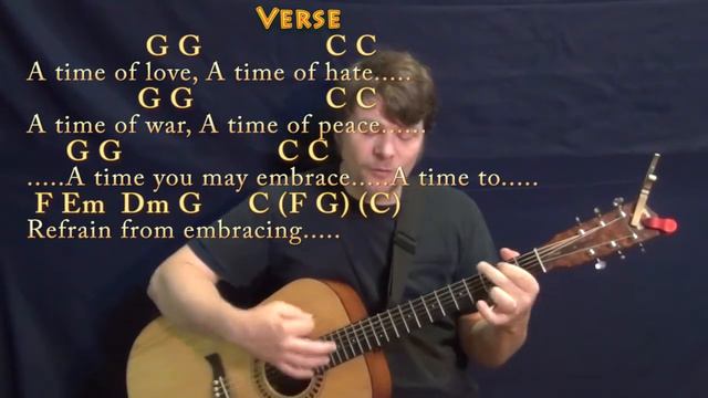 Turn! Turn! Turn! (The Byrds) Strum Guitar Cover Lesson in C with Chords/Lyrics смотреть онлайн