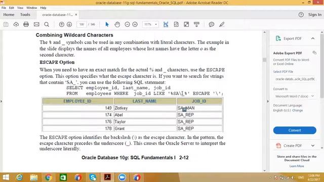 9 Restricting and Sorting Data смотреть онлайн