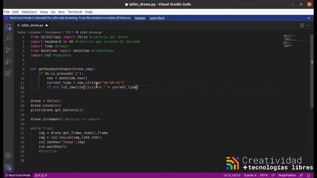 Proyecto de vigilancia usando un drone DJI Tello смотреть онлайн
