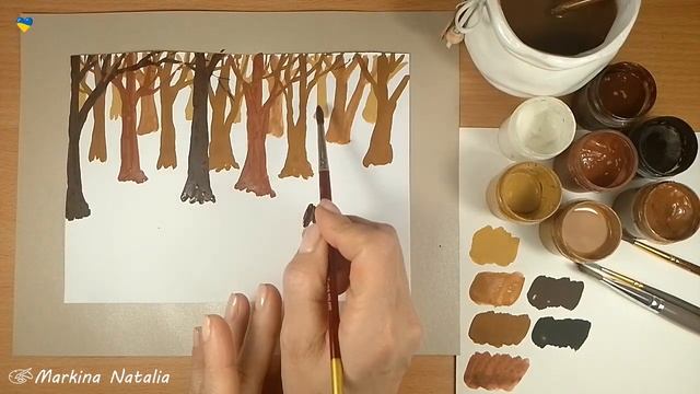 ГУАШЬ от белого до черного | Рисуем ЗИМНИЙ ПЕЙЗАЖ в нейтральной гамме и создаем цветовую гармонию смотреть онлайн