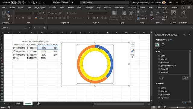 Como crear un gráfico de progreso circular o anillo en excel ???? смотреть онлайн