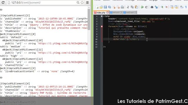 PHP : Lire un fichier XML avec la fonction simplexml_load_file() смотреть онлайн
