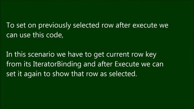 Set On Current Row After Rollback and Execute in Oracle ADF смотреть онлайн