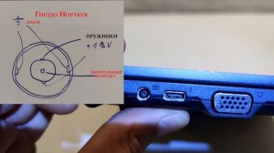 Asus трёхконтактный  блок питания,ноутбук не заряжается и не включается,зарядка с центральной иглой