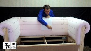 Диван ЧЕСТЕР 4  часть  Разметка отверстий  Синтепон