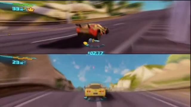 PS3 Cars 2 Game ATTACK Mode Jeff Gorvette Vs Miguel Camino On Casino Tour смотреть онлайн