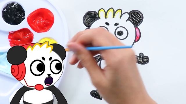 Learn to Draw and Color Combo Panda for Kids with Ryan!! смотреть онлайн