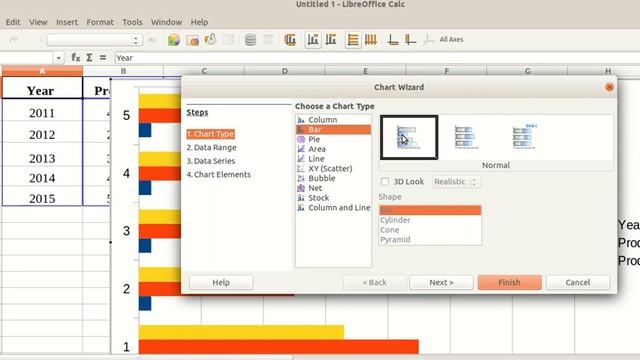 Comlive - LIbreOffice Calc - BAR Chart смотреть онлайн