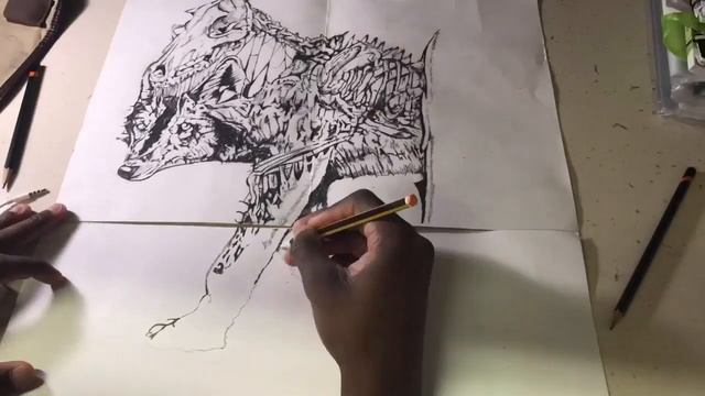 INCREDIBLE WOLF SKETCH | Divi art смотреть онлайн