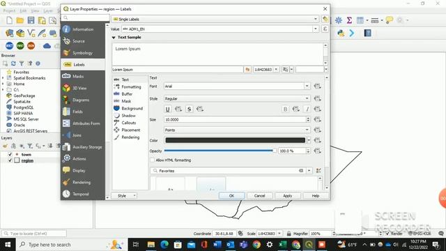 Labeling features in QGIS смотреть онлайн