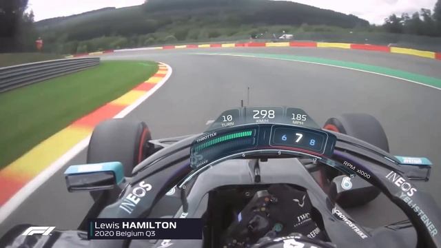 F1 2020 Lewis Hamilton Onboard FULL THROTTLE Pouhon With Telemetry